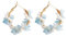Ichlovdu Damen Ohrringe Edelstein Hängend Natürlicher Kristall Aquamarin Retro Elegant Funkelt