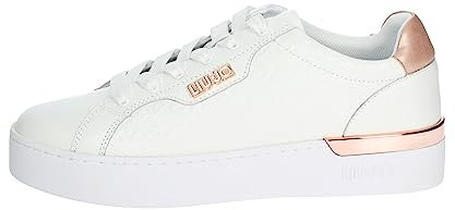 Liu Jo Silvia 70, Sneakers Donna Monogram in Pelle (White, Numeric_38)