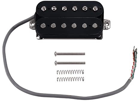 Zerthaus Guitare électrique Humbucker Pickups Bridge Alnico V Noir