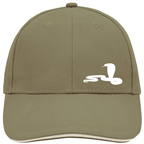 Huuraa Basecap Schlange Kobra Silhouette Geschenk Olive/Beige Schlange Kobra Accessoire