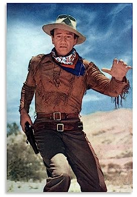 UMCHU John Wayne Star Poster Dekorative Malerei Leinwand Wandkunst Wohnzimmer Poster Schlafzimmer Malerei,Wandkunst Bilddruck Moderne Familienzimmer Dekor 08x12inch(20x30cm)