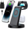 Stazione di ricarica 3 in 1 per iPhone, ricarica veloce senza fili per Apple – Wireless Charger per iPhone 16 15 14 13 12 11 Pro SE X XS XR 8 & Apple Watch 9 8 7 6 SE 5 4 3 2 Air Pods Pro con