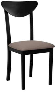 Mirjan24 Esszimmerstuhl Lilo III, B:43 x H:86 x T:46 cm, Polsterstuhl, Rahmen aus Buchenholz Gepolsterte Sitzfläche aus Stoff Stuhl für Arbeitszimmer Esszimmer Küchenstuhl (Schwarz/Hygge 20)