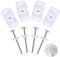 Carreuty 8 Pack Baby Gate Extension Rods Kit, 4 Pcs Pet Stair Gate Screws with 4pcs Baby Dog Gate Wall Protector, Anti-Slip Stair Gate Wall Protector for Protecting Baby Pet Safety