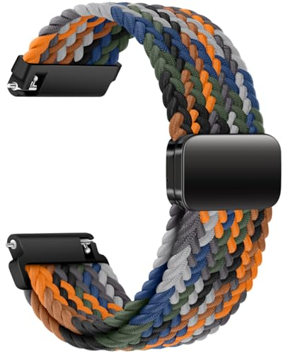 AidorMax Cinturino in Nylon da 22mm con Chiusura Magnetica Regolabile per Uomini e Donne, Cinturino di Ricambio Elastico a Vestibilità Comoda per Smartwatch e Orologi (Camuffare)