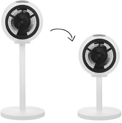 KASANOVA Aria di casa - Termoventilatore digitale 2 in 1 con lampada da terra e lampada da tavolo, colore: Bianco
