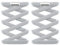 RJ-Sport 2 Paar flache Schnürsenkel ohne Binden - Elastische Schnürsenkel mit Schnellverschluss - Schnellschnürsystem für Einzigartigen Komfort und Starken Halt - mit Metallkapseln (Grau)
