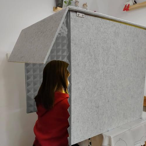 Microphone Isolation Booth Cube,Desktop Soundproof Cover,Portable Vocal Booth,isolation Booth,Portable Vocal Recording Booth For Music Studio Bedroom Home, Decreasing Nois,InnerYellow