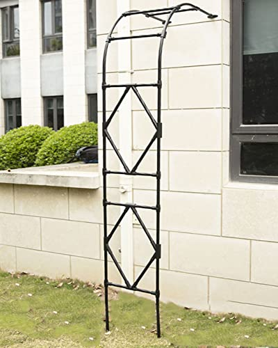 GLFNB Gartenlaube für Rosen, Gartenbogen, Weinreben-Spalier, Stahltorbogen, schwarz, dekorative Bögen, extra breit für Kletterpflanzen im Freien, 120 x 240 x 40 cm, 150 x 240 x 40 cm, 180 x 240 x
