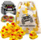 LANBAIHE You've been ducked, Duck Ducking Set, 91-teiliges Set, 20 Entenanhänger, 20 gelbe Gummienten, 50 Gummibänder, 1 Kordelzug-Entenbeutel, Geschenk für jeden Enten-Enthusiasten (Gelbe Gummiente