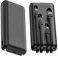Power Bank 20000mAh, Portable Charger with Built-in Cables, USB C Powerbank 4 Outputs & Flashlight, External Battery Pack for iPhone/iPad/Samsung,Tablet