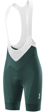 ROCKBROS TVI Salopette Ciclismo Donna Estivo, Pantaloni Ciclismo Donna Imbottiti, Pantaloncini Bici Traspirante Asciugatura Rapida per Bici da Corsa, MTB, Mountain Bike, Verde, S