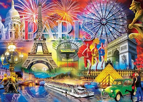 AveJoys Puzzle für Erwachsene 1000 Teile Wunderbares Paris 70 x 50 cm Puzzles für Erwachsene Pädagogisches Spiel Herausforderung Spielzeug 1000 Teile Puzzles für Erwachsene Kinder