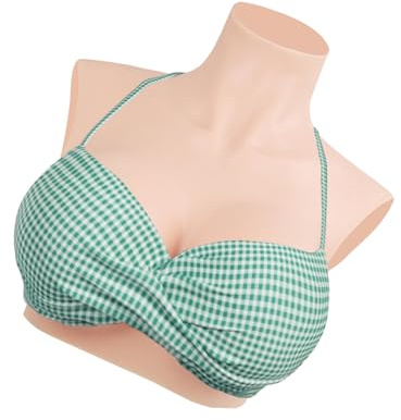 JVTUNG Silikonbrüste Realistische Fake Breasts Brustplatte Falsche Brüste für Cosplay Crossdresser Drag Queen (Nackt, B-Körbchen-Silikon füllung)