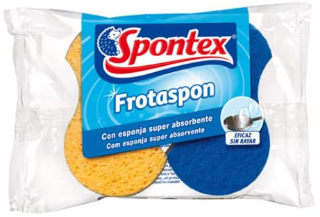 Spugna abrasiva in fibra antigraffio con spugna, 2 pezzi B1SB. Confezione da 6.