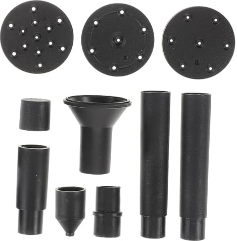 10Pcs Water Fountain Nozzle Kit, Black Plastic Solar Powered | Includes 11 Nozzle Heads, Waterproof Spare Parts for Pools and Ponds, Easy Install Garden Replacement