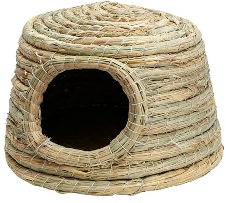 Siuwddee Kaninchen Gras Haus - Nest Handgewebt Atmungsaktiv | Kaninchenhaus für Innenbereich | Für Zuhause Und Draußen, Für Katzen, Haustiere, Kleintiere, Hühner Und Hamster
