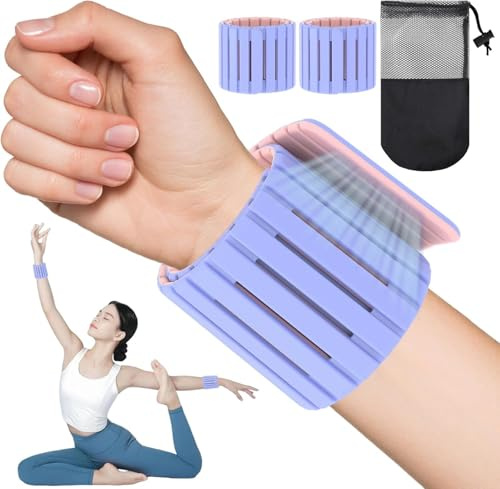 Knöchelgewichte für Damen und Herren, verstellbare Handgelenkgewichte, 2er-Set (je 0,5 kg), tragbare Beingewichte/Armgewichte, Handgelenk- und Knöchelgewichte, Armband für Yoga, Pilates, Laufen