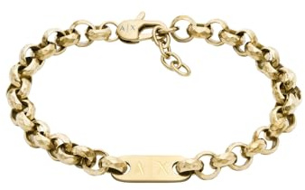 Armani Exchange Herrenarmband aus Edelstahl mit Karabinerhaken- oder Schieberverschluss