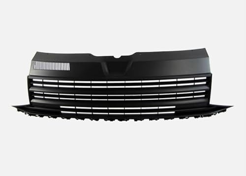 Tuningverse Kühlergrill für VW T6 2015-2019 Glanz Schwarz ohne Emblem ABS Kunststoff