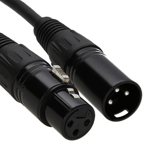 kenable PULSE XLR Microphone Male to Female Audio Cable Black 3m
