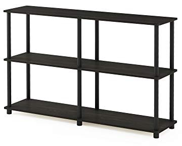 Furinno Turn-N-Tube Scaffali senza Attrezzi, Legno, Espresso/nero, taglia unica