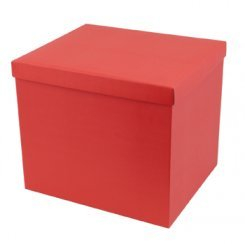 notjustballoons Large Textured Hamper Box - Red 400 x 340 x 340mm