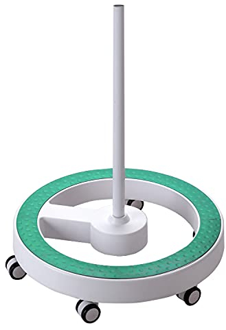 Lumeno Trépied avec roulettes 6159, vert, noir ou gris. Statif pour lampe loupe, lumière cosmétique ou lampe de travail, idéal pour salon de beauté, cabinet médical, hobby et art vert