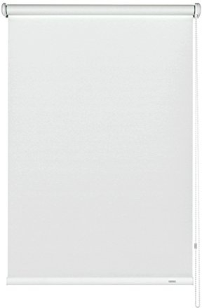 Gardinia Seitenzug-Rollo zum Abdunkeln, Decken-, Wand- oder Nischenmontage, Lichtundurchlässig, Alle Montage-Teile inklusive, Weiß, 102 x 180 cm (BxH), 6390102180