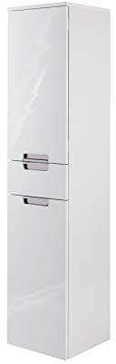 Schildmeyer Hochschrank Rilana 130508, weiß glanz, 159 x 33 x 35 cm