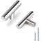 Probrico Chrome Door Knobs, Cupboard Handles, Kitchen Cabinet Handles, Small Furniture Knobs for Chest of Drawer, 10 Pieces