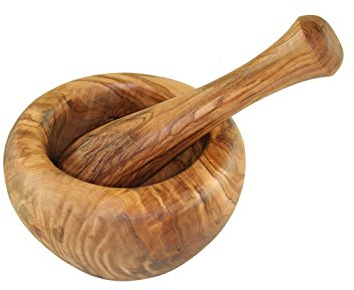 D.O.M.® Mortier en bois d'olivier env. 8 cm