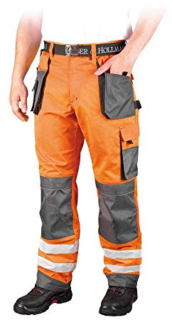 Leber&Hollman LH-FMNX-T_PSB46 Formen Schutzhose, Orange-Grau-Schwarz, 46 Größe
