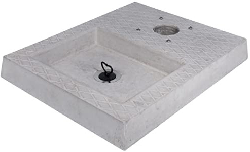 Base in Beton-Brunnen Belfer 40 x 50 mit Ablagekorb