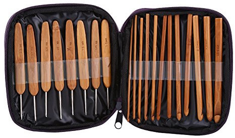 20 Stück Bambus Häkelnadeln Garn Nähen stricken Werkzeuge