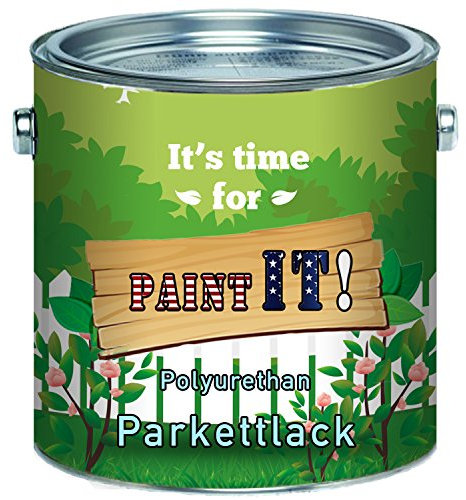 Paint IT! langfristiger Parkettlack Treppenlack glänzend seidenmatt Parkettöl Parkettpflege FARBLOS (1 L, Glänzend)