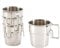 Macabolo Stapelbare Campingbecher, 4 Stück, Edelstahl, Campingbecher mit klappbarem Griff, Outdoor-Reisebecher-Set