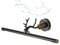 ACMHNC LED Spiegelleuchte Badezimmer Retro,Schminktisch Spiegellampe Bad Vintage Messing Make Up Licht Schwarz Geweih Badlampe Antik Wandleuchte Schminklicht Für Spiegel Kosmetikspiegel,L100CM/20W