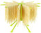 Ourokhome Collapsible Pasta Drying Rack- Plastic Household Noodle Stander with 10 Arms(Green)