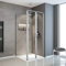 Schulte porte de douche battante et paroi latérale 90 x 90 x 180 cm, alu-argenté, 2 battants, verre de sécurité 5 mm transparent, largeur d'accès 77.5, plage de réglage 89.5-91.5 cm