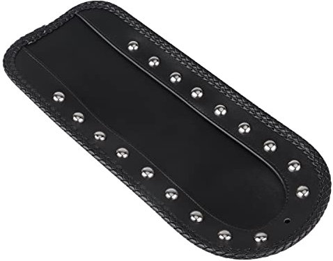 SHMT Black Vinyl Leather Rivet Stud Rear Fender Bib For Harley Softail FXST FXR FLSTN Fat Boy Super Glide Sport Glide 1984-2006