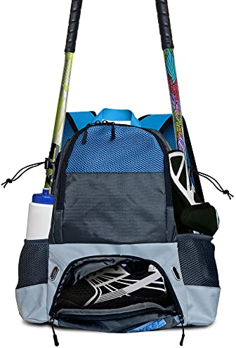 Sweep Field Hockey Jugend-Rucksack, perfekte Größe für Sportler im Alter von 8–14 Jahren, sperrigen Rucksäcken für Erwachsene – mit 2 Stockhaltern, 2 Seitentaschen und separatem Fach für Stollen
