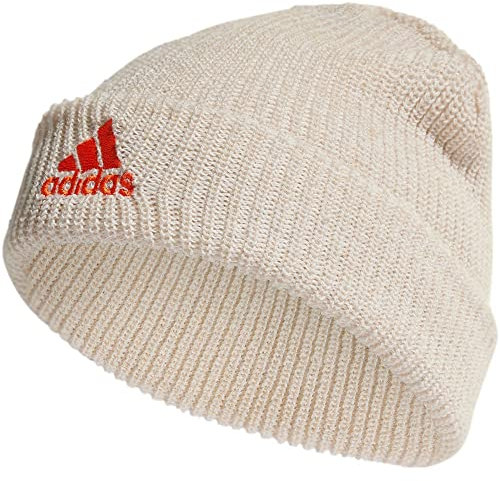 adidas Unisex Melange Woolie Beanie, Alumin/Weiß, Einheitsgröße