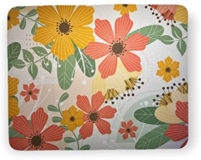 Computer Mouse Pad/Mat - 27cm x 22cm x 0.5cm - Choose Your Design (Floral Flowers)