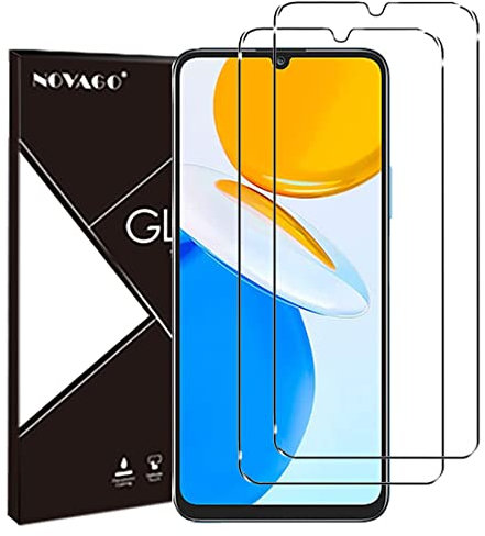 NOVAGO Compatible avec HONOR X7 -Pack de 2 Films Protection écran en Verre trempé Solide 9H (Transparent), ne Couvre Pas la totalité de l'écran
