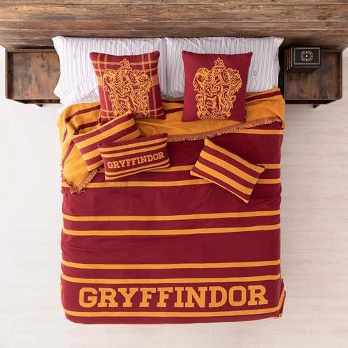 Belum Harry Potter Jaquarddecke - Gryffindor House, 230 x 260 cm, für Bett und Alle Arten von Verwendungen