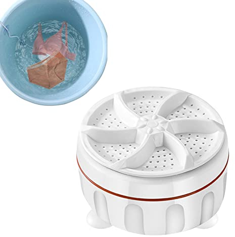 Pomurom -Waschmaschine | USB-betriebene Ultraschall-Turbinenwaschmaschine mit Saugnapf | Unterwäsche-Socken-Schmutzwäscher für Studentenwohnheime