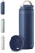 LocknLock Metro Zwei-Wege-Becher mit auslaufsicherem Deckel und Griff, BPA-frei, doppelwandig, Edelstahl, vakuumisoliert, 473 ml, Marineblau