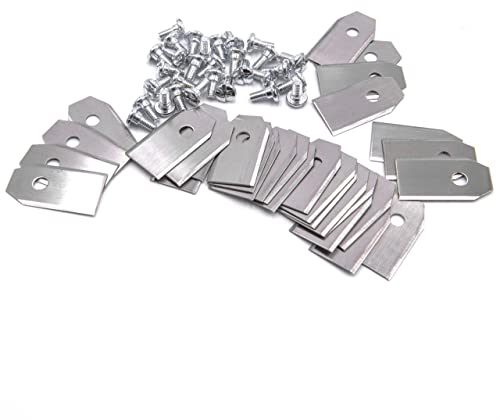 vhbw 30x Ersatz-Messer kompatibel mit Gardena Sileno City 500, Smart Sileno City 450 Rasenmäher - Ersatzklinge Silber, Stahl