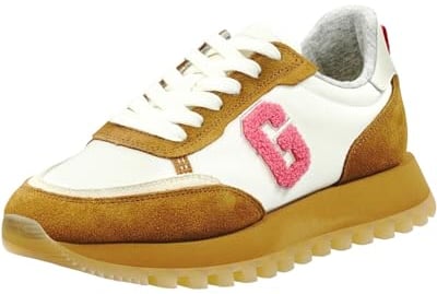 GANT FOOTWEAR Damen CAFFAY Sneaker, Cognac/Off wht, 39 EU